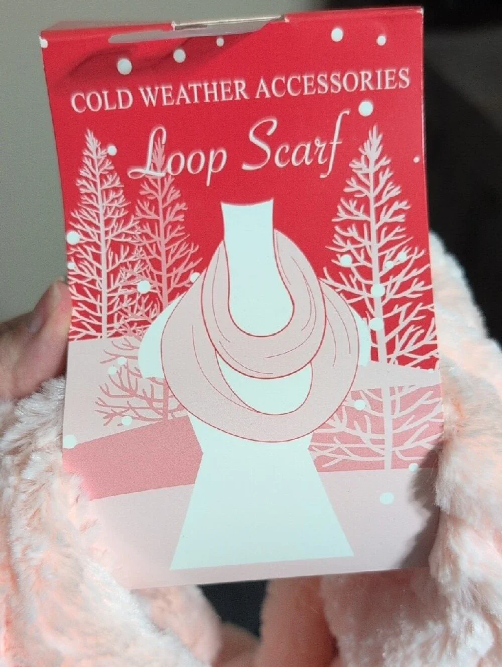 Loop Scarf - Soft Pink Plush Infinity Scarf